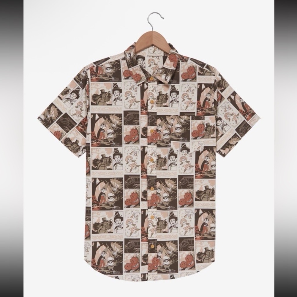 Cartoon Network Over The Garden Wall  Allover Print Woven Button-Up (Unisex XL)
